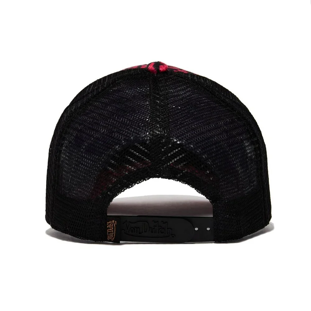 Von Dutch Hot Pink Cheetah Velvet Trucker Hat MSRP89